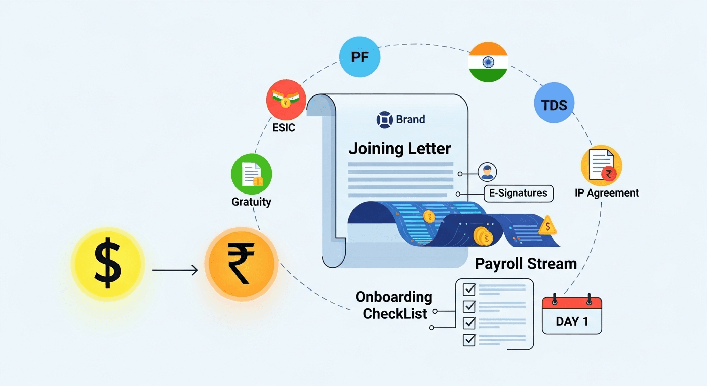 How to write a joining letter for offshore hires in India: A Kaamwork guide for fast, compliant onboarding