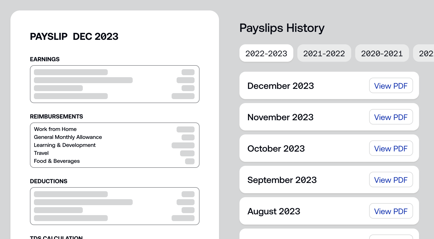 Payslips Simplification