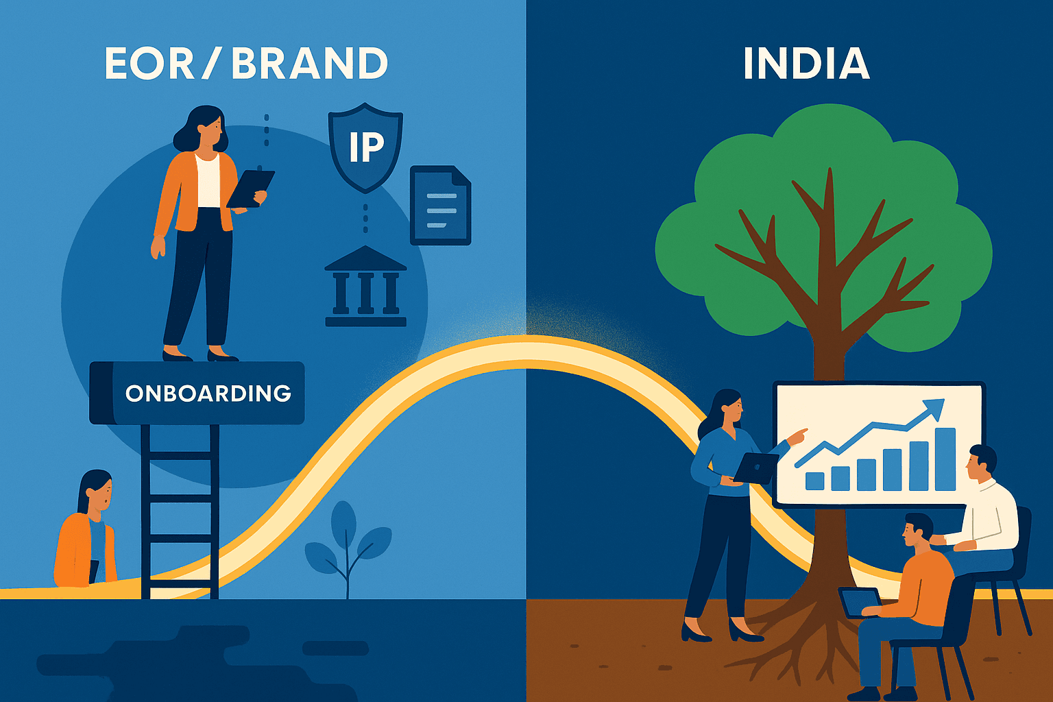 Launch in India from overseas with EOR now and shift to Business Entity India when scale is clear Launch in India from overseas with EOR now and shift to Business Entity India when scale is clear